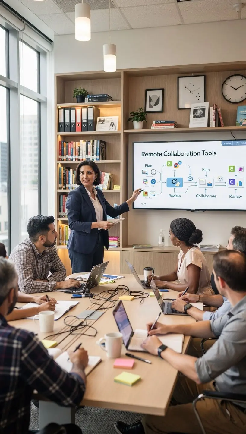 Team members discussing conflict resolution strategies.